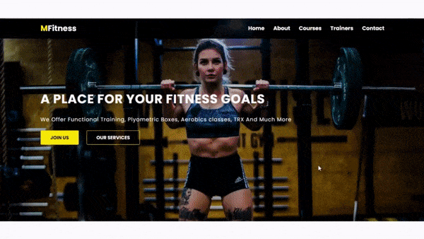 Responsive Gym Website Design  Fitness Center Template.gif